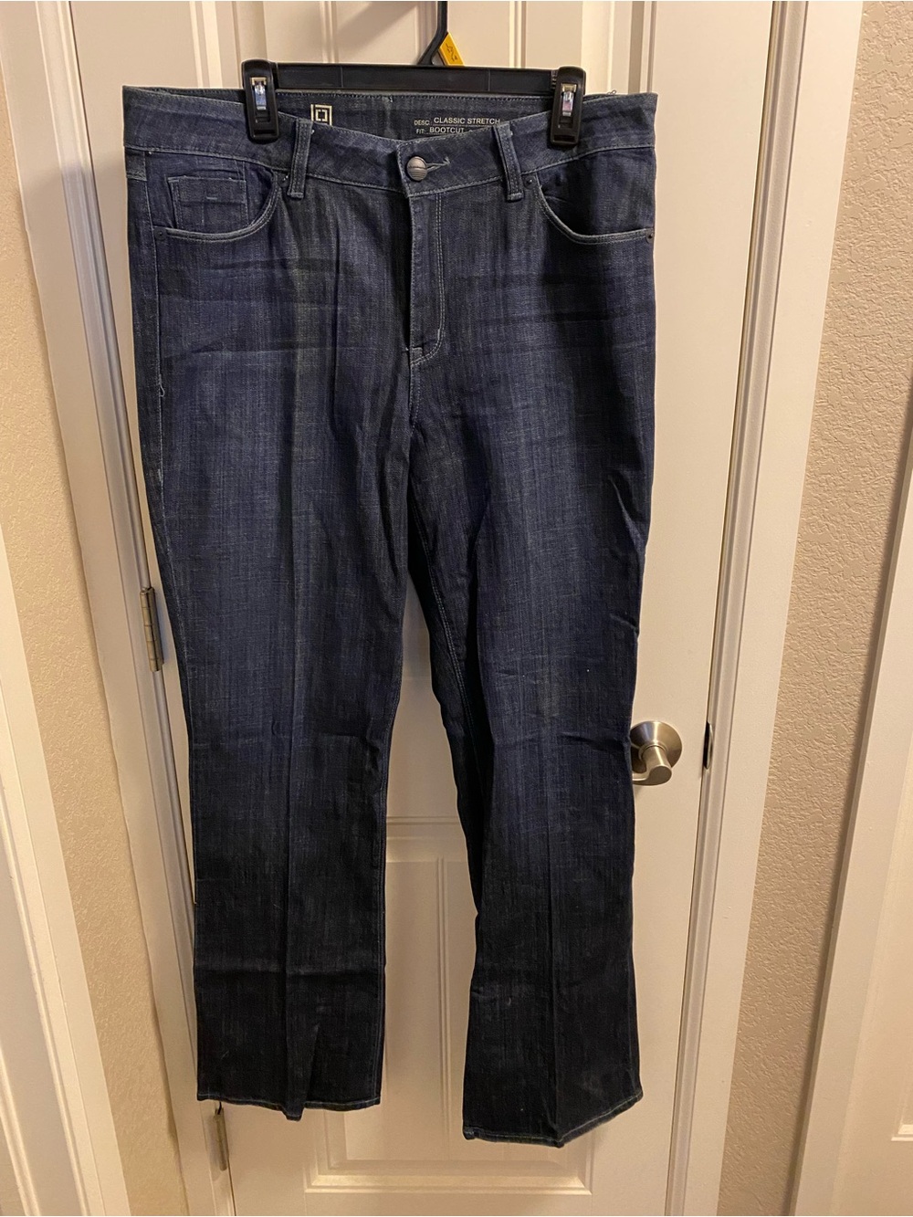 Liz Claiborne Jeans 14 L Classic Stretch Boot Cut Dark Blue Denim Bootcut Long